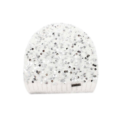 Gorro de punto con lentejuelas: GRIS
