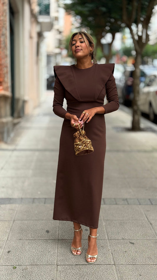 Vestido Lisbon Marrón