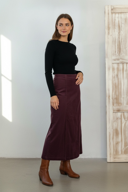 Falda micropana Berenjena