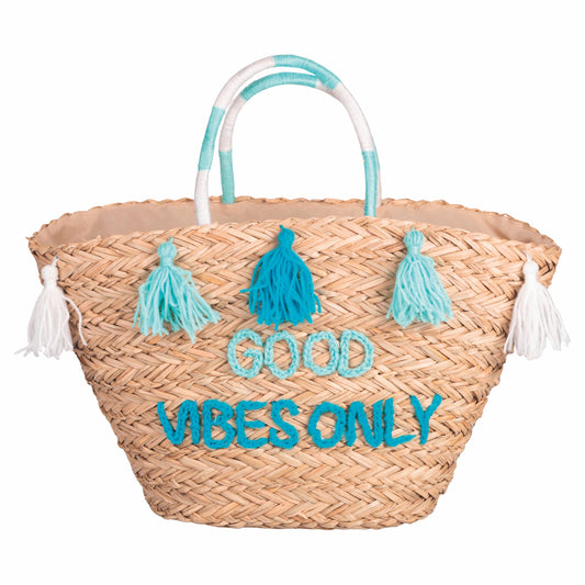 Bolso Good Vibes Only Con Borlas 51x17x29CM