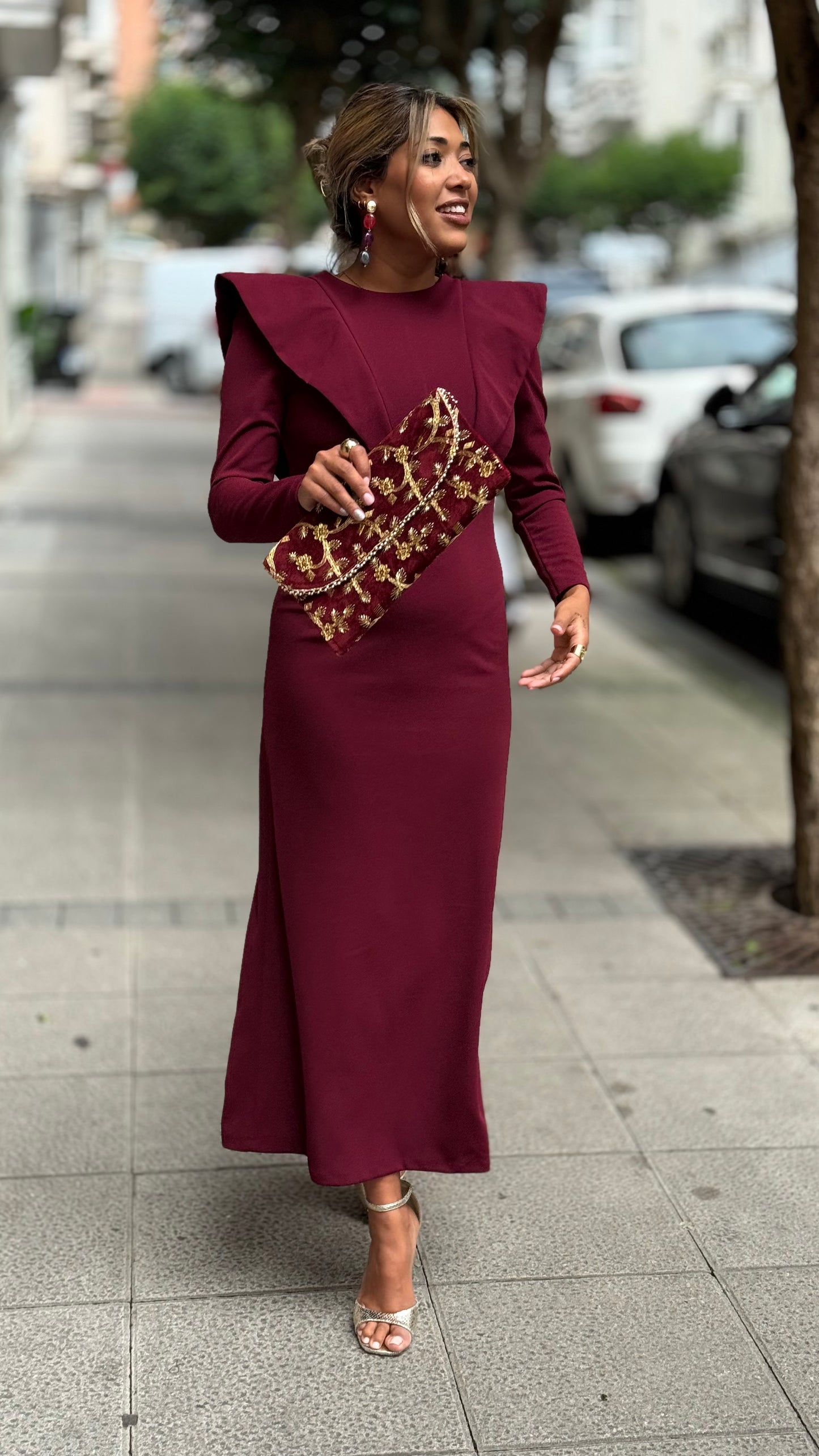 Vestido Lisbon vino