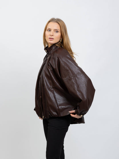 Chaqueta Cape Borgoña