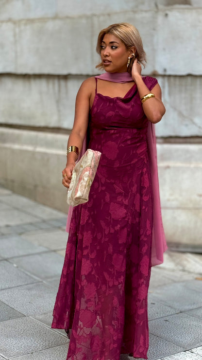 Vestido Lua Granate