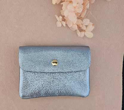Cartera Kangoo de piel metálico
