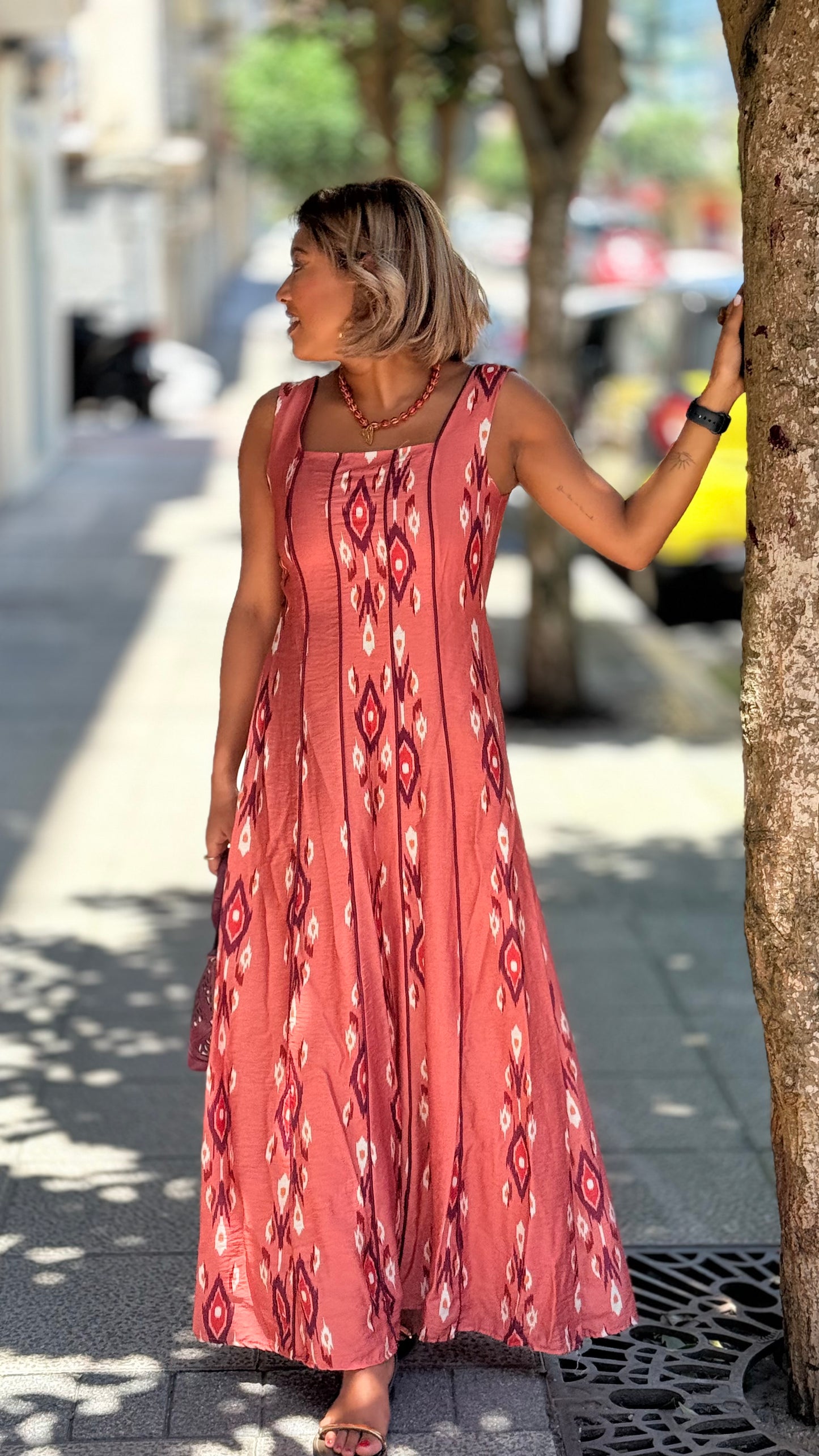 Vestido Otilia coral