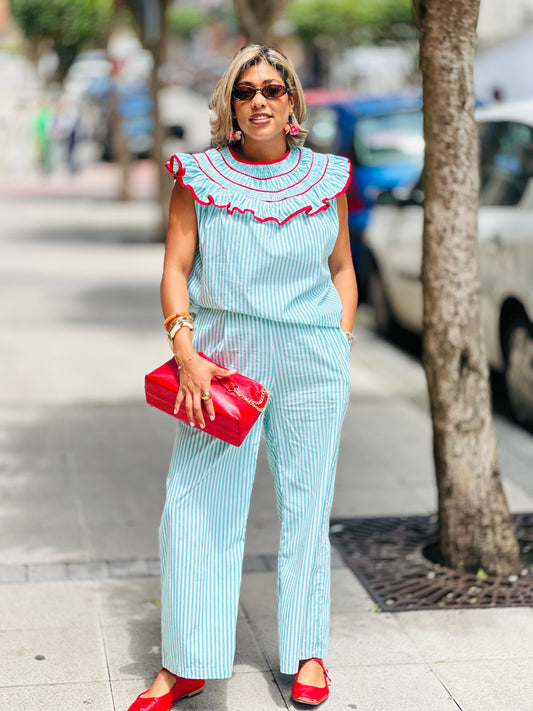 Conjunto tina turquesa