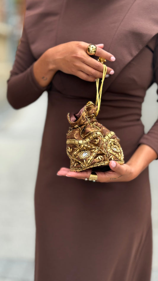 Bolso saco marrón