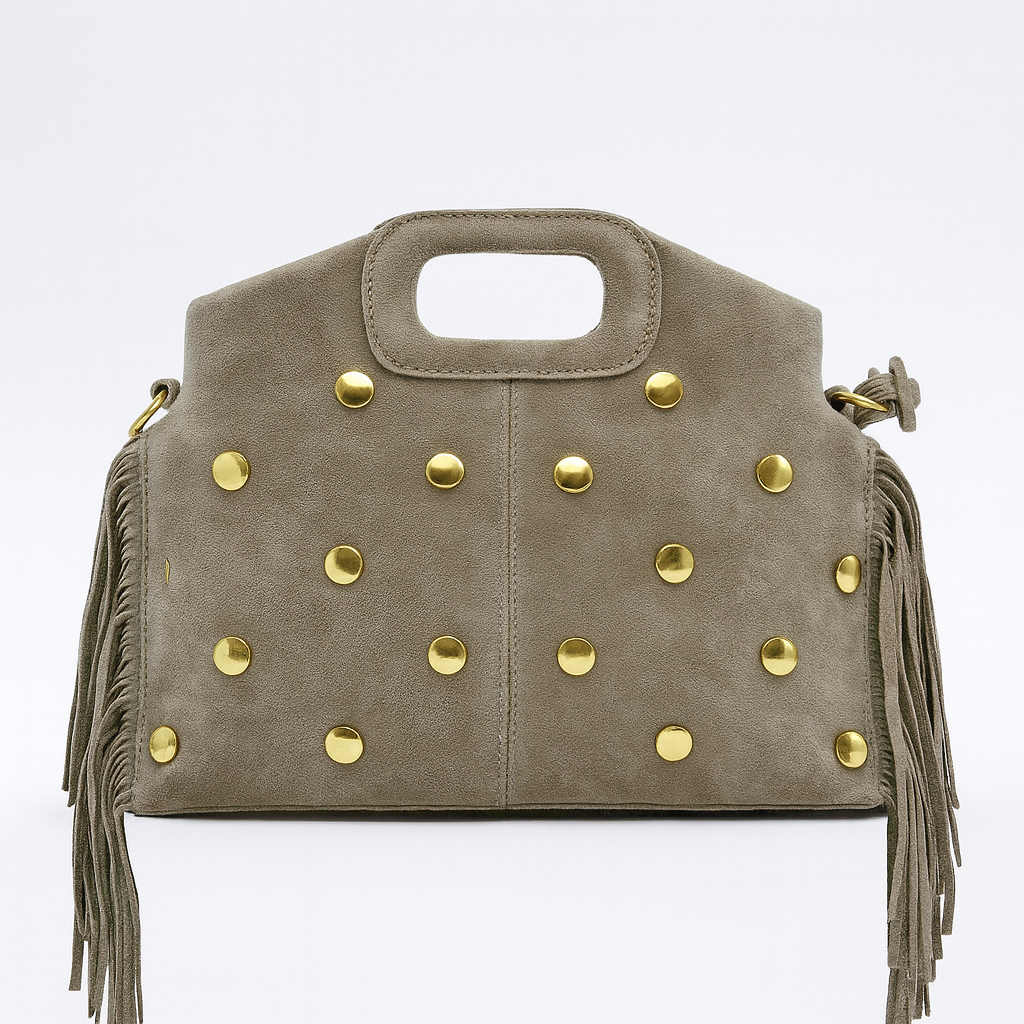 Bolso tachuela fleco