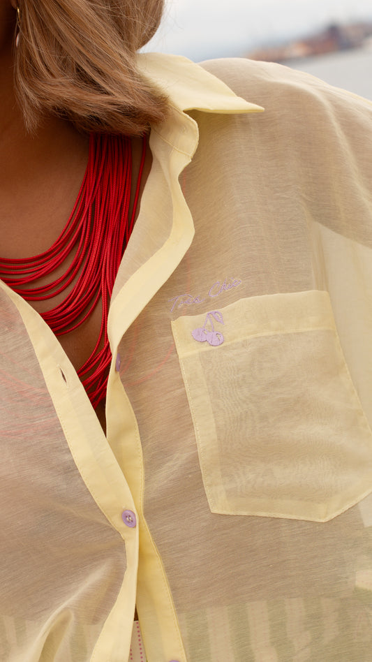 Camisa tres chic amarilla