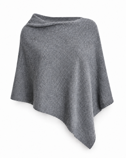 Poncho de punto, chal asimétrico: Verde chiaro