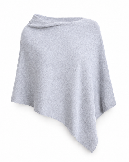 Poncho de punto, chal asimétrico: Verde chiaro