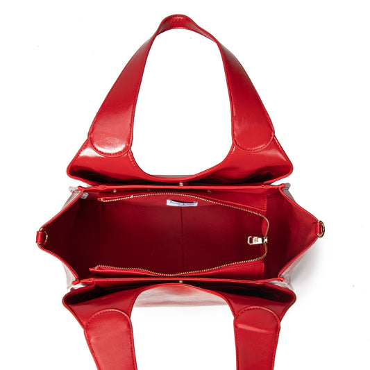 Bolso cabac LYRELLE de cuero vegano: Rojo