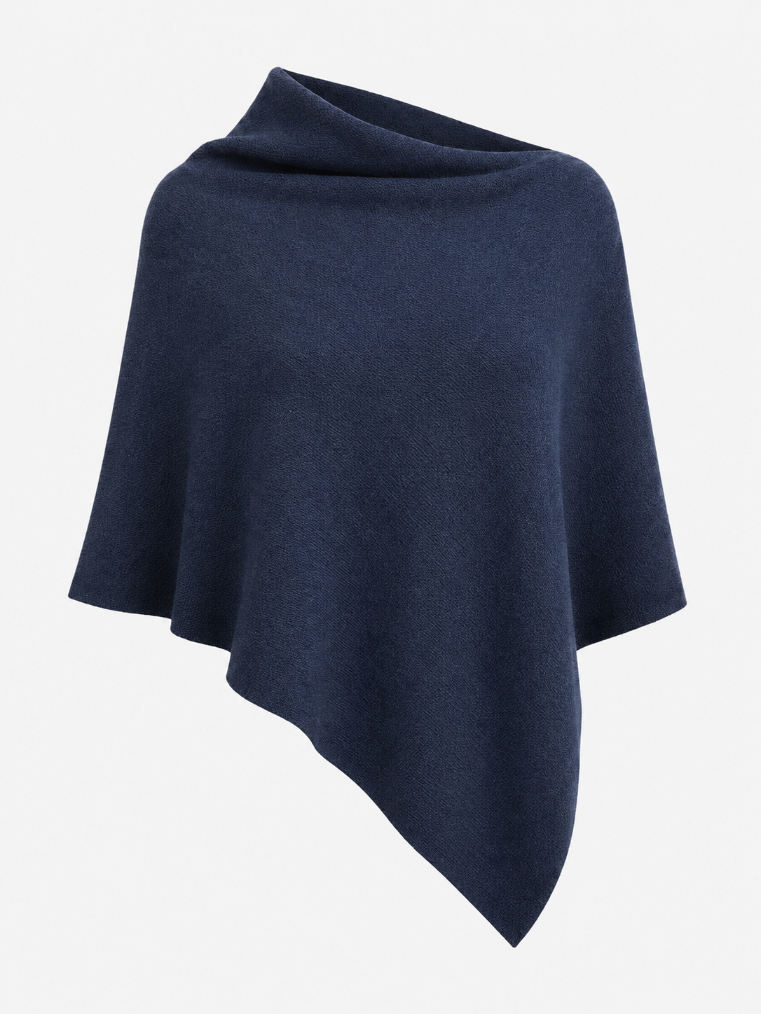 Poncho de punto, chal asimétrico: Verde chiaro