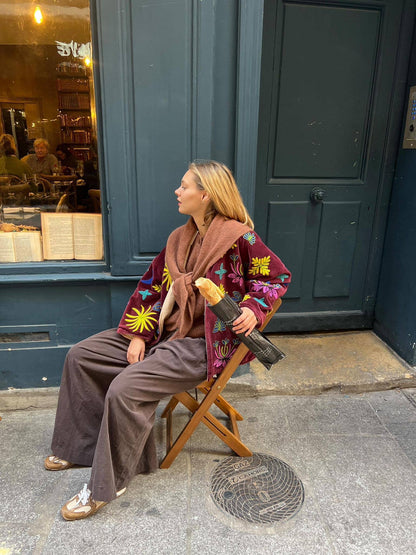 Chaqueta de terciopelo "Tigre": Mauve