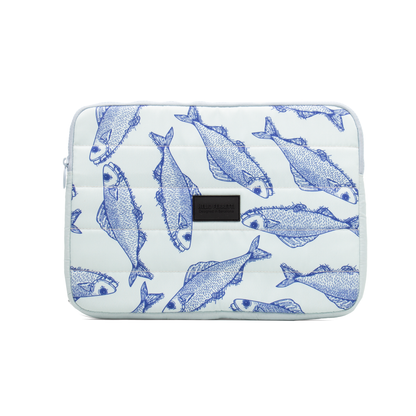 FUNDA PARA PORTÁTIL PISCIS AZUL CLARO 15" HF