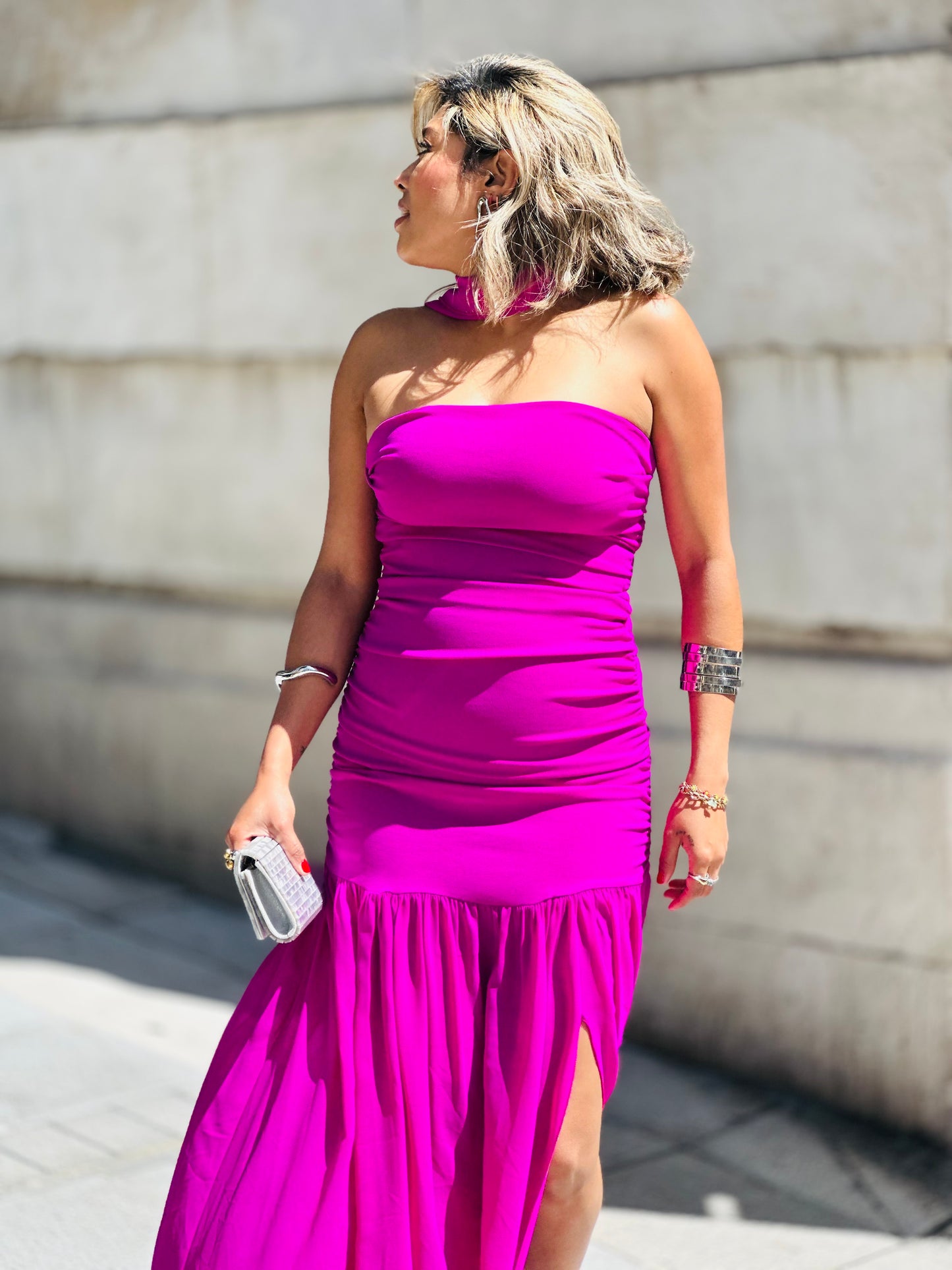 Vestido Julieta fucsia