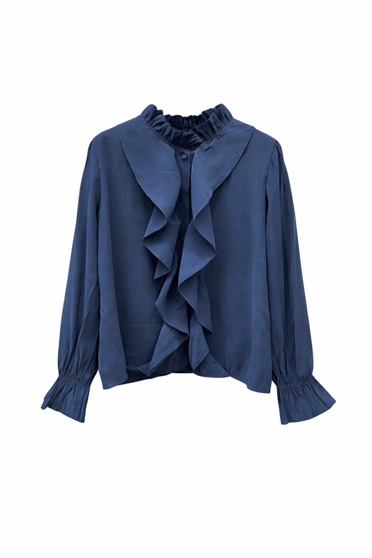 Blusa volante Azul