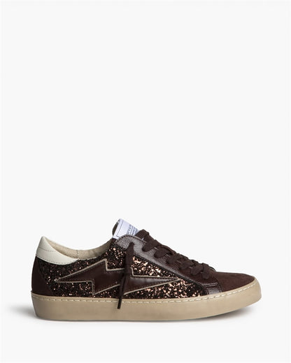 Deportiva Glitter Marrón