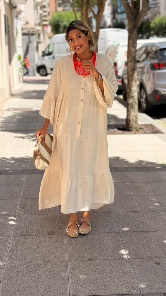 Vestido Rita beige