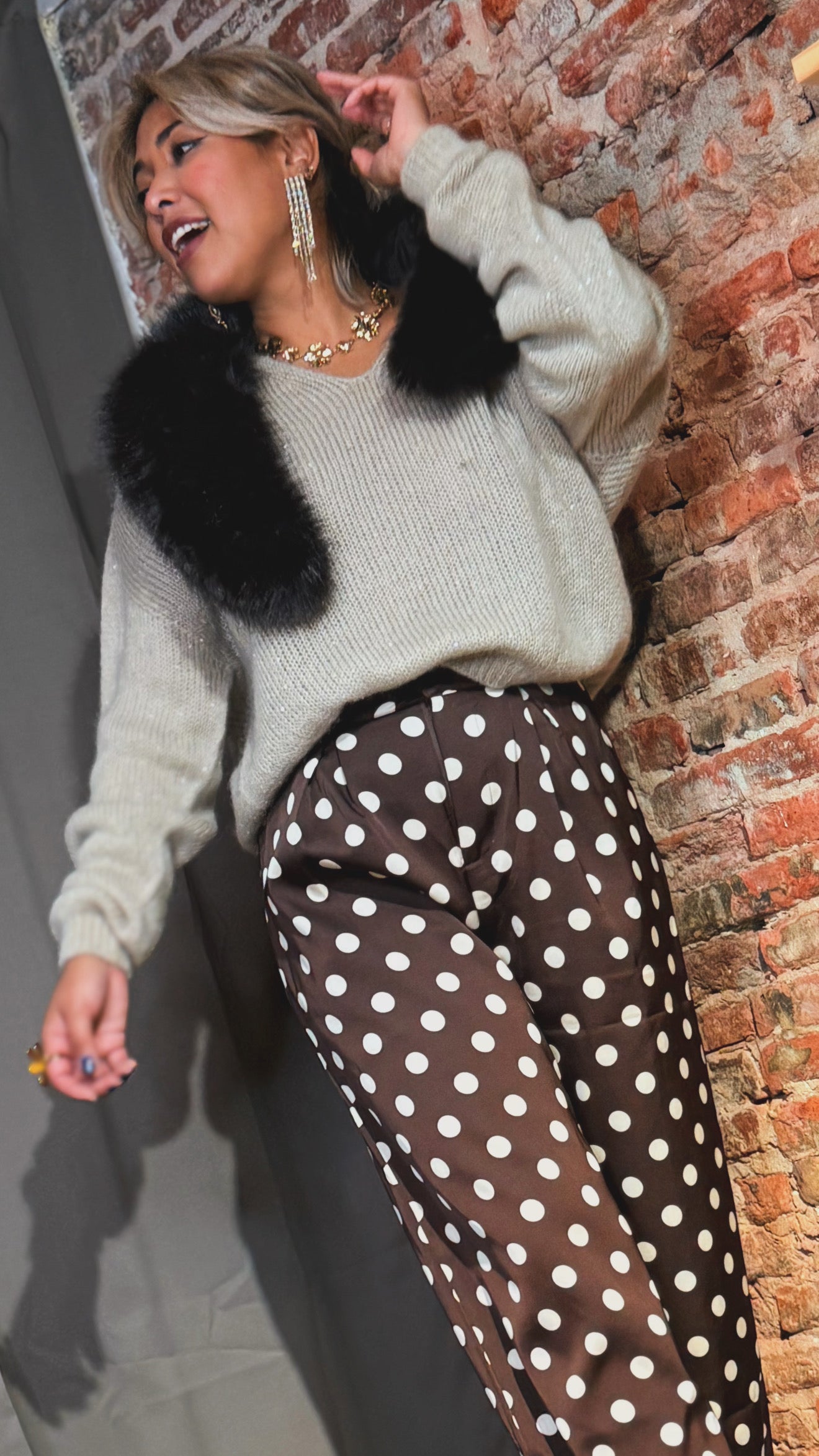 Jersey mohair lentejuelas