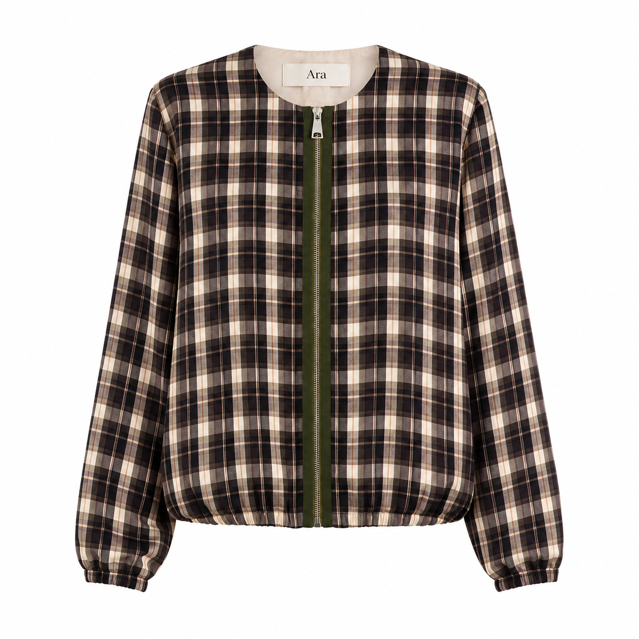 Bomber satinada cuadros