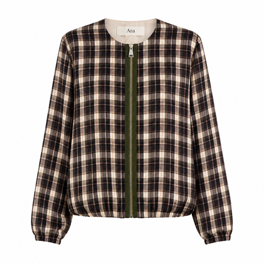 Bomber satinada cuadros