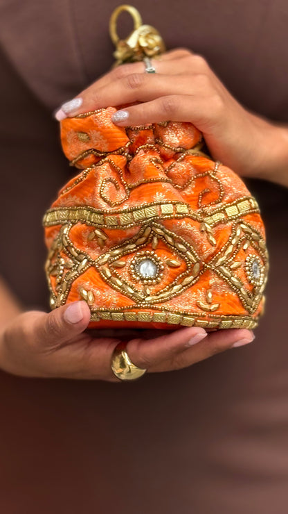 Bolso saco naranja