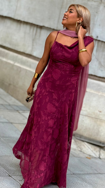 Vestido Lua Granate