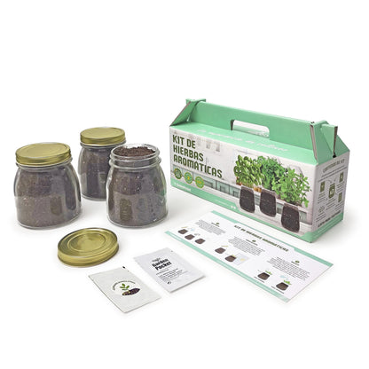 KIT CULTIVO HIERBAS AROMÁTICAS