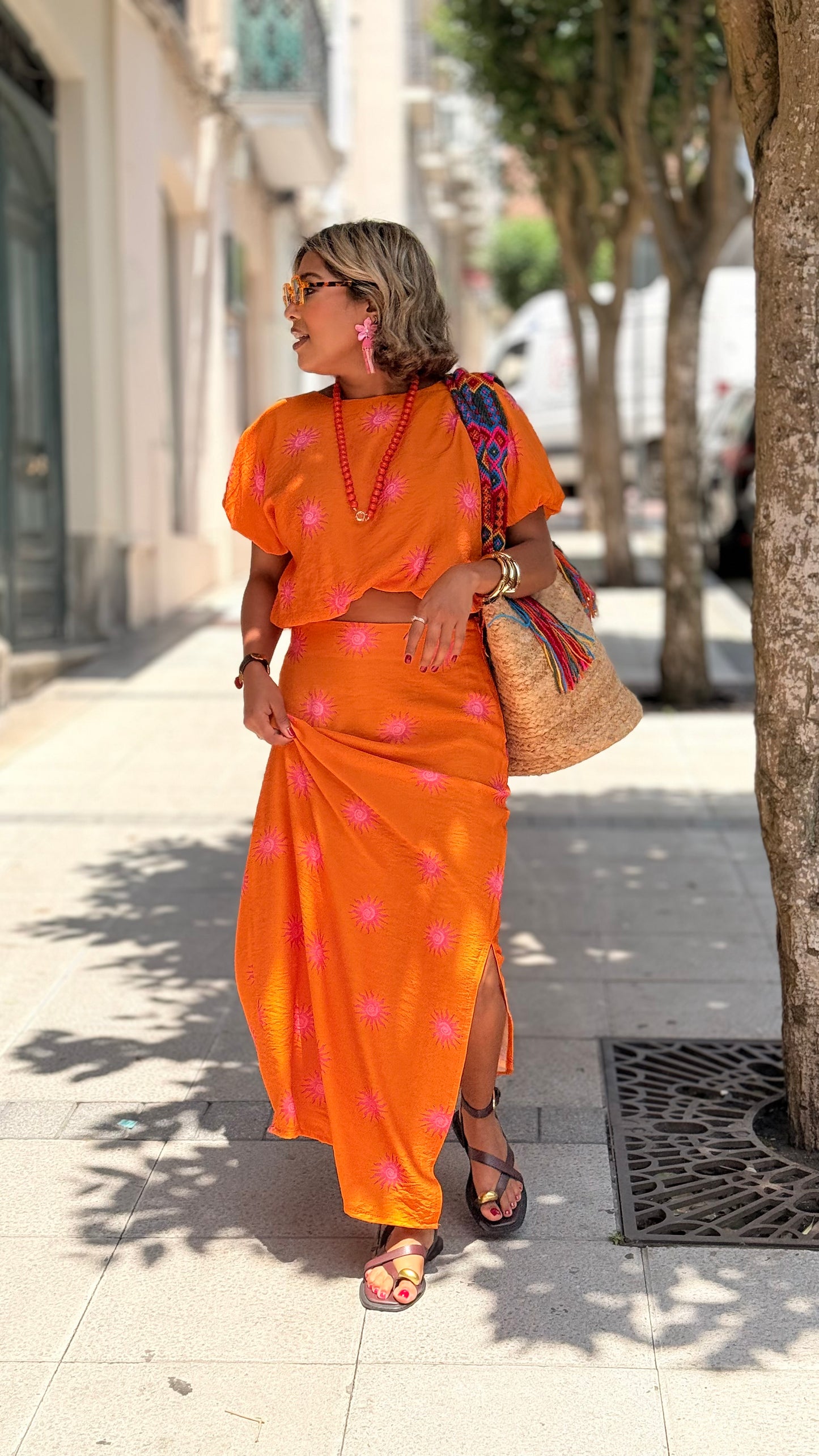 Conjunto sol naranja