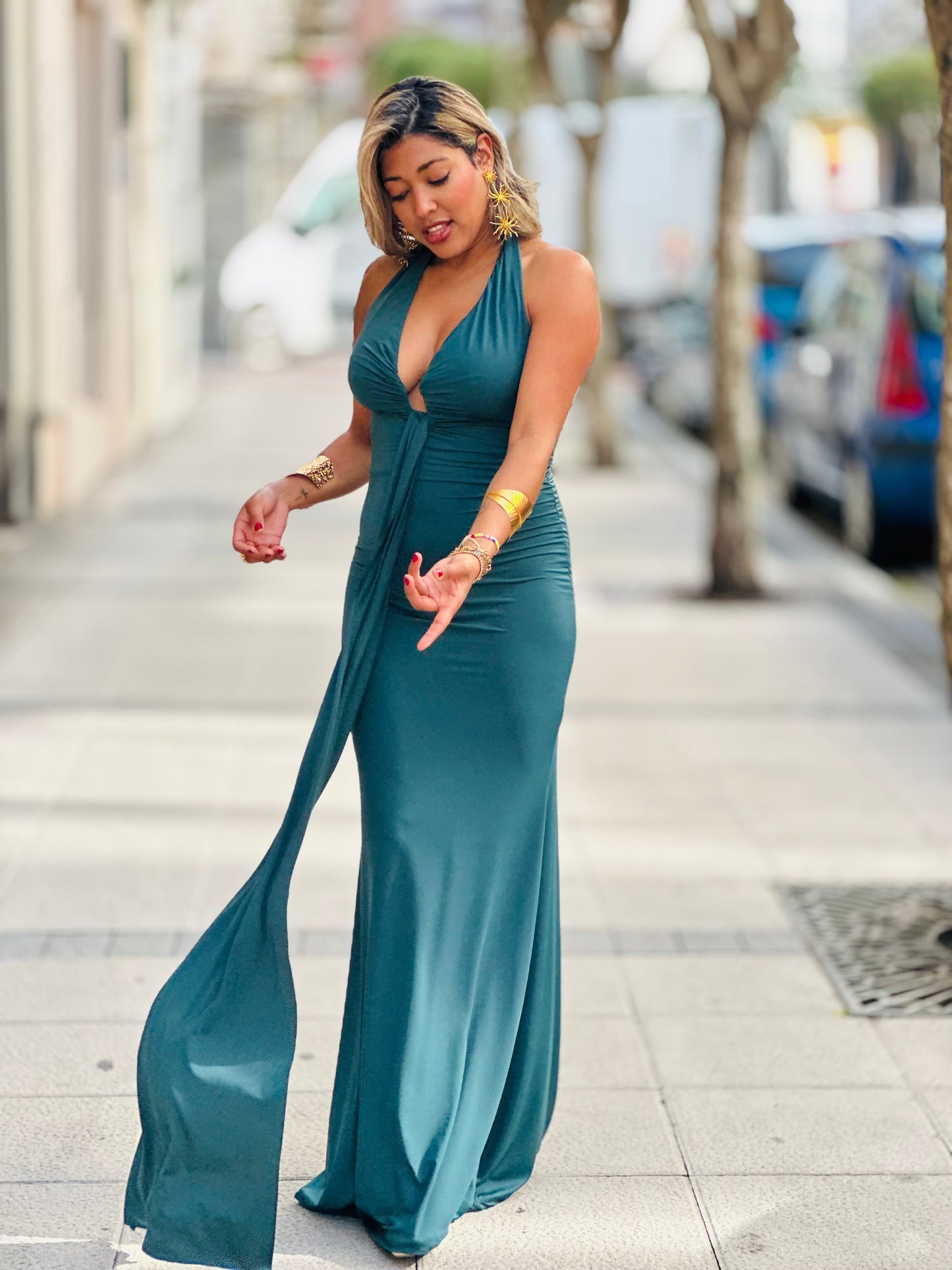 Vestido Linet Verde Botella