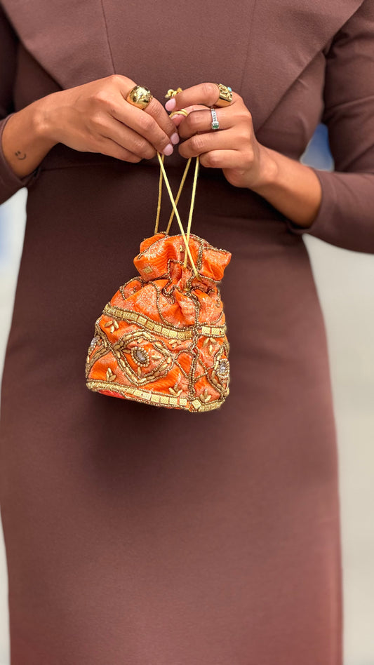 Bolso saco naranja
