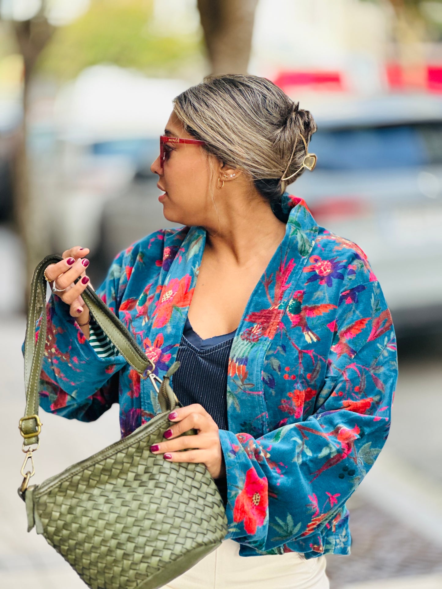 Bolso piel lavada green