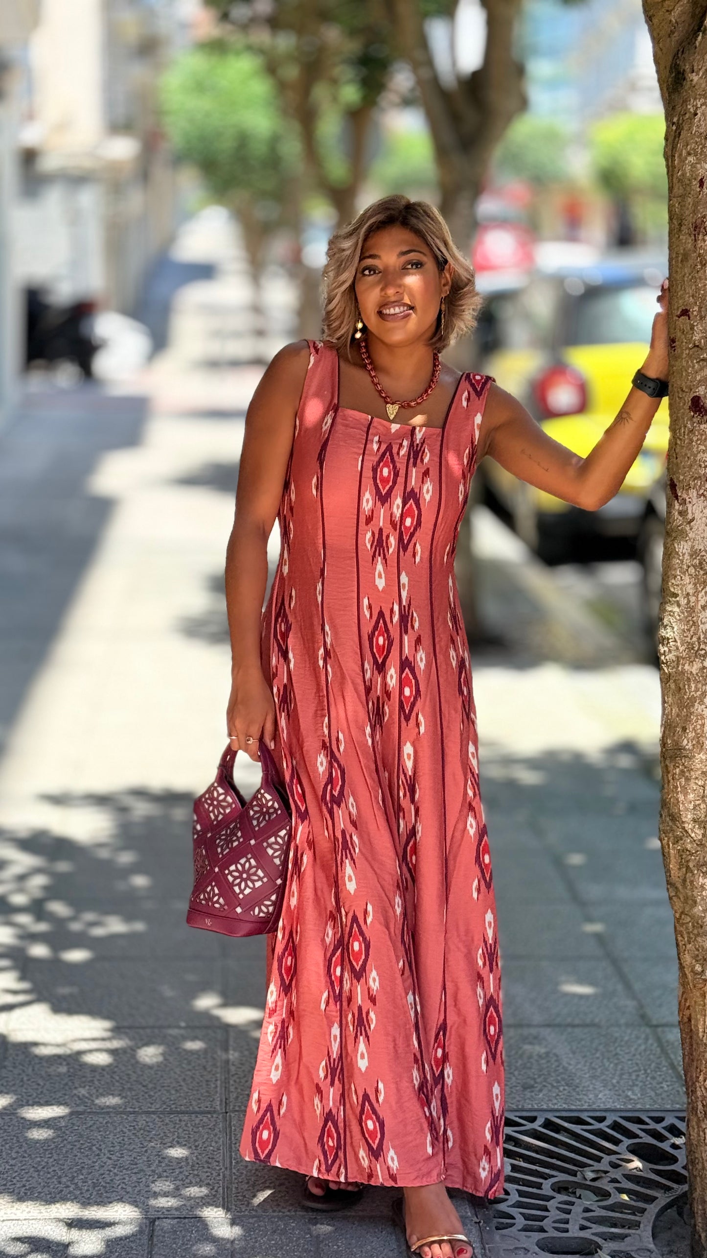 Vestido Otilia coral