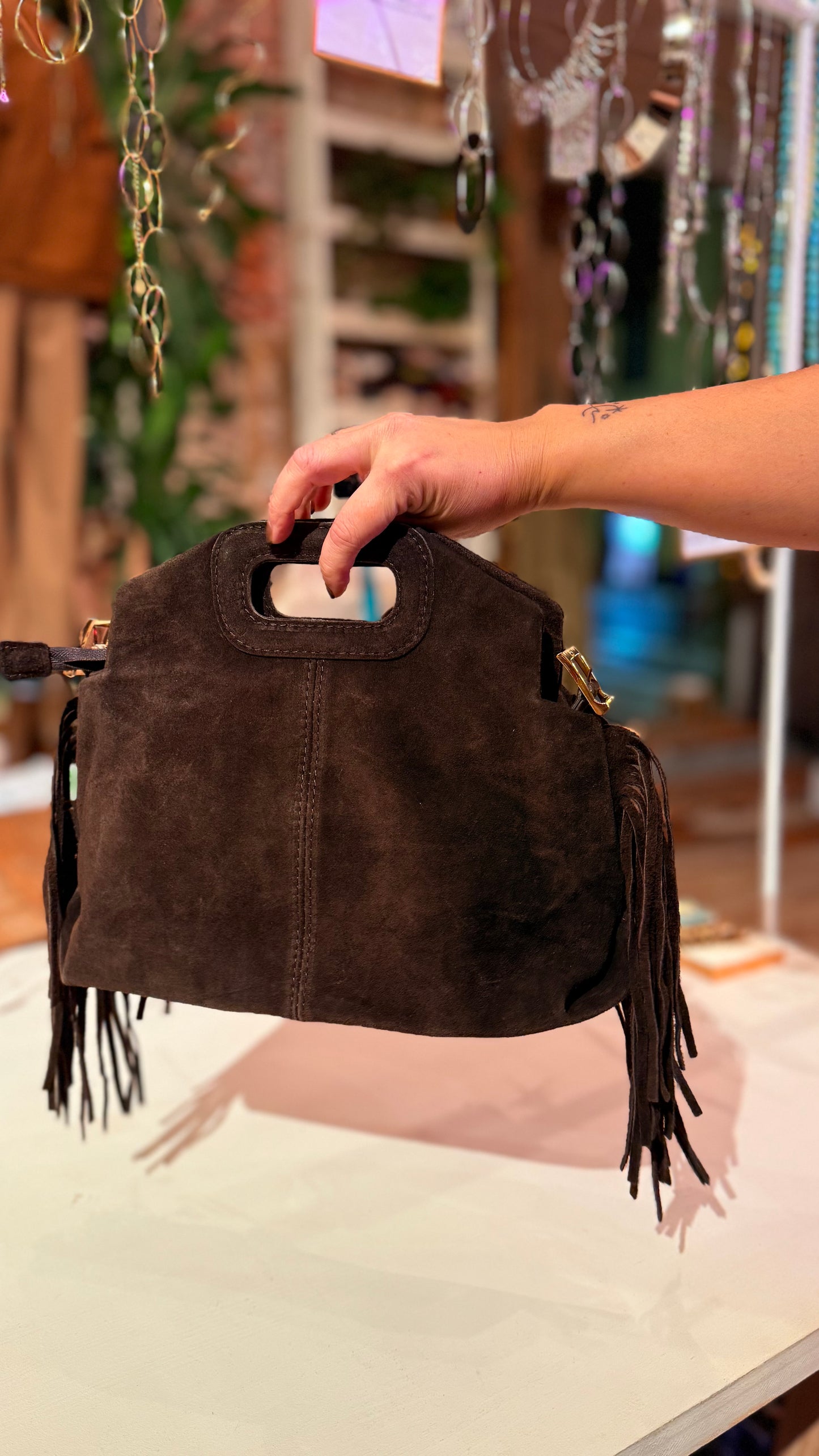 Bolso tachuela fleco