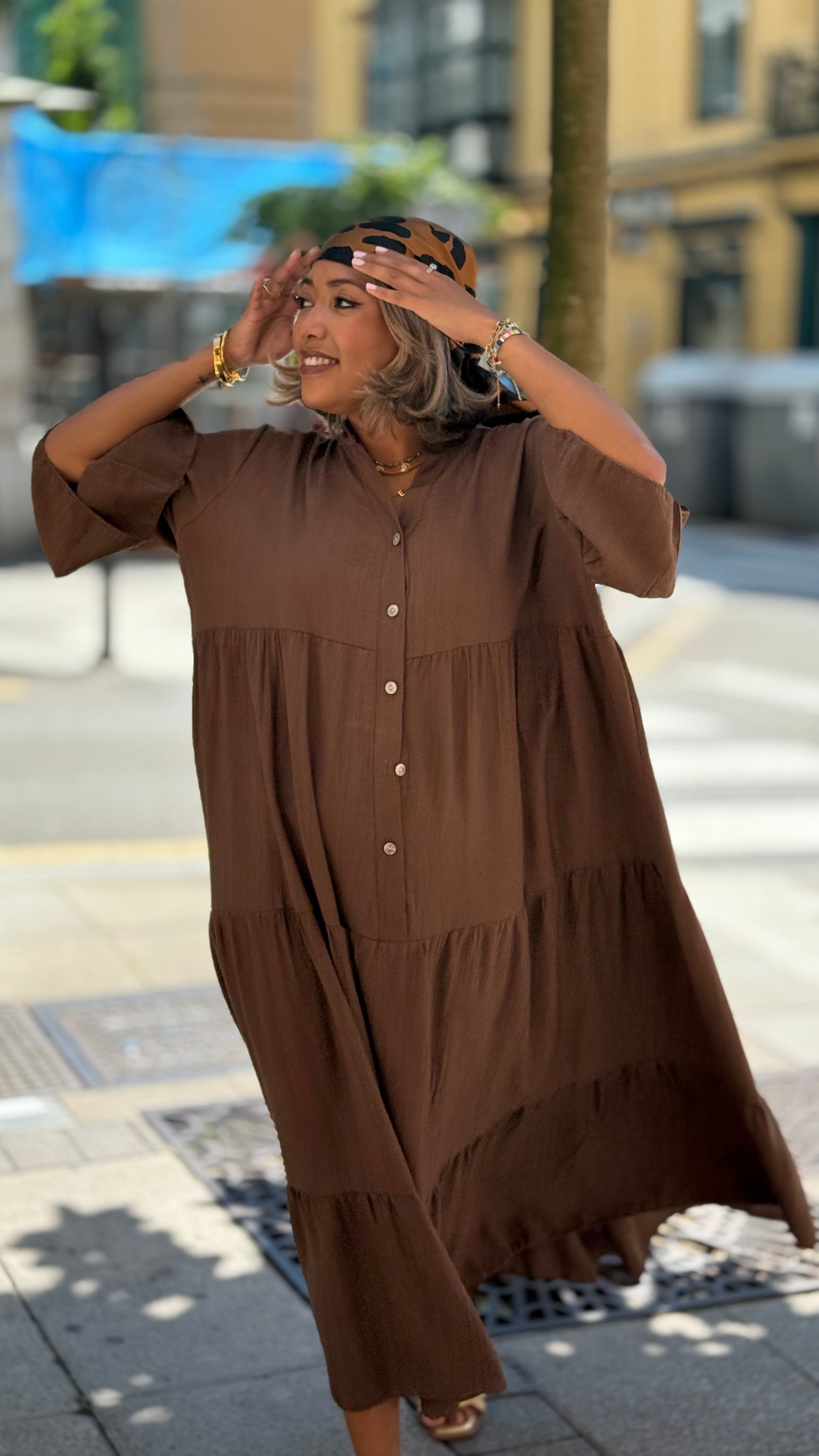 Vestido Rita marrón