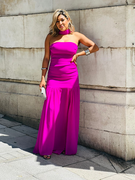 Vestido Julieta fucsia