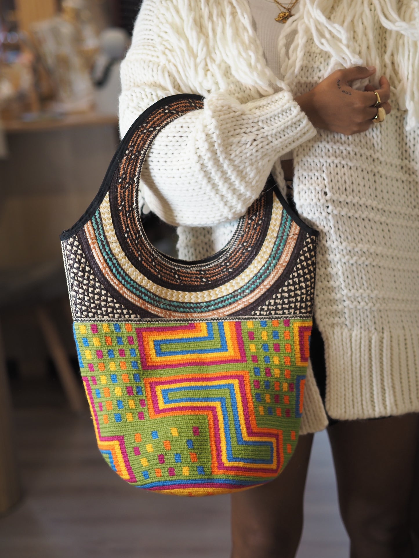 Bolso wayuu caña flecha