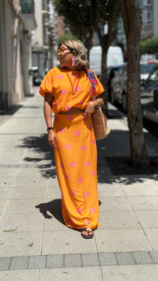 Conjunto sol naranja