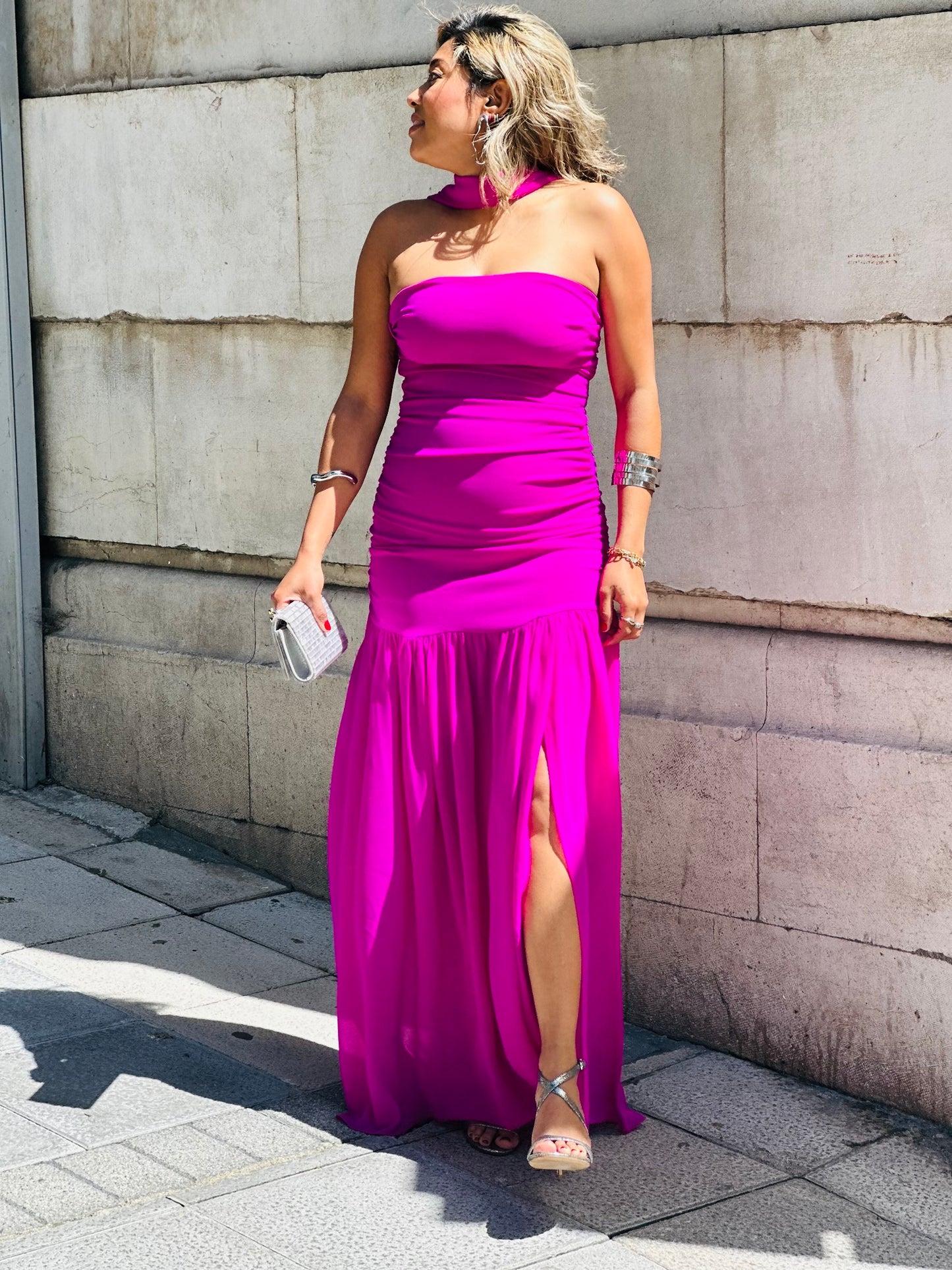 Vestido Julieta fucsia