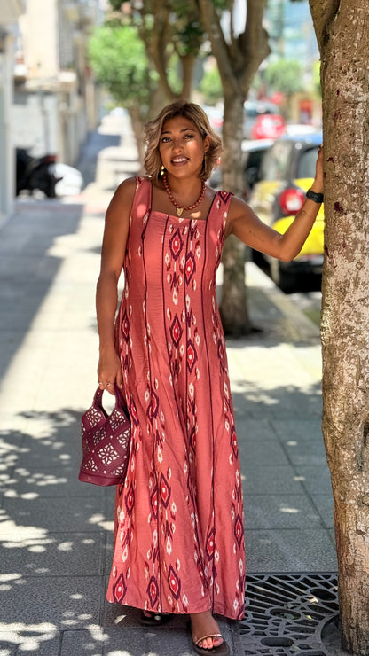 Vestido Otilia coral