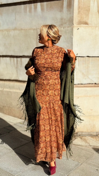 Poncho lana verde