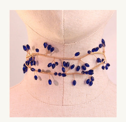 Chocker cristal azul
