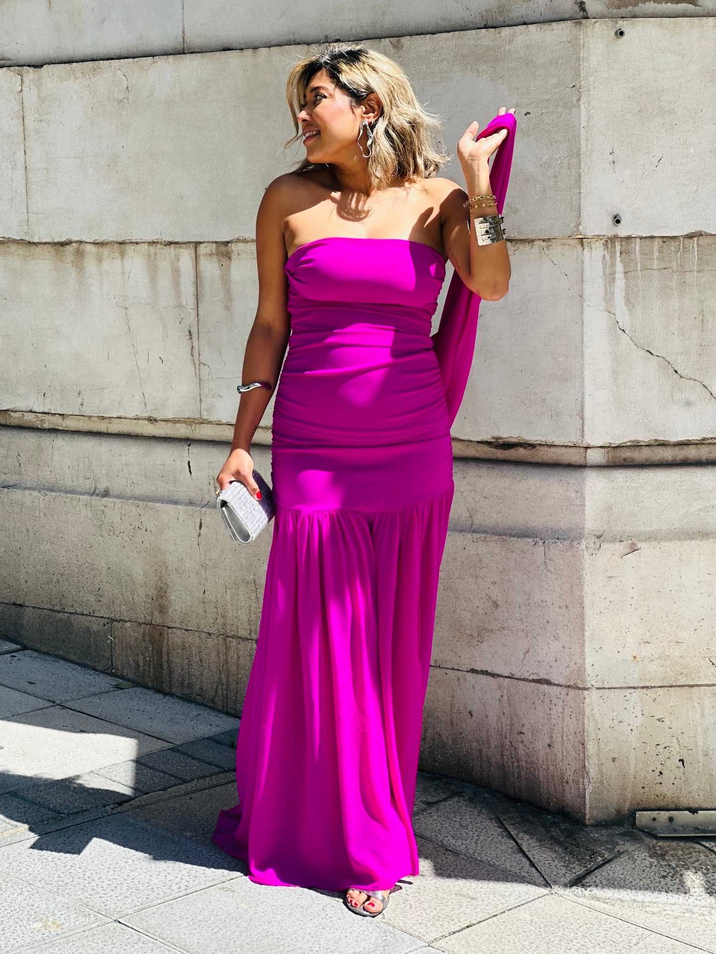 Vestido Julieta fucsia