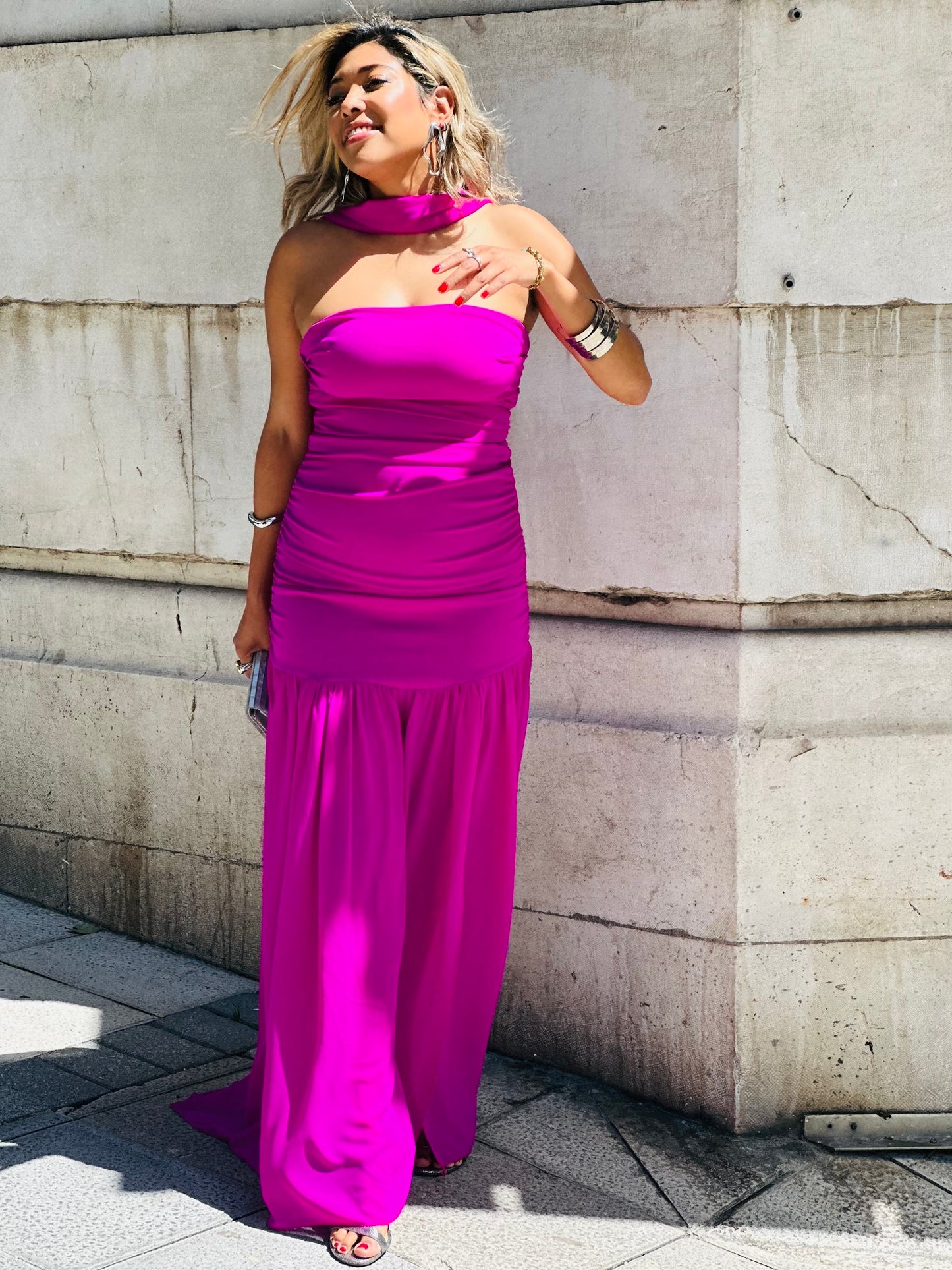 Vestido Julieta fucsia