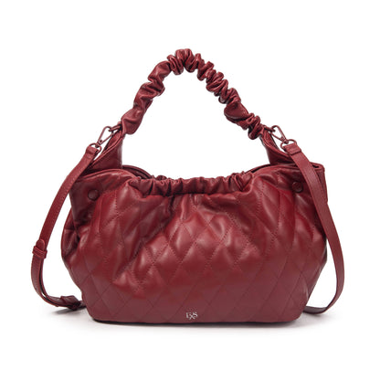 Bolso tote de cuero vegano Carin rojo oscuro
