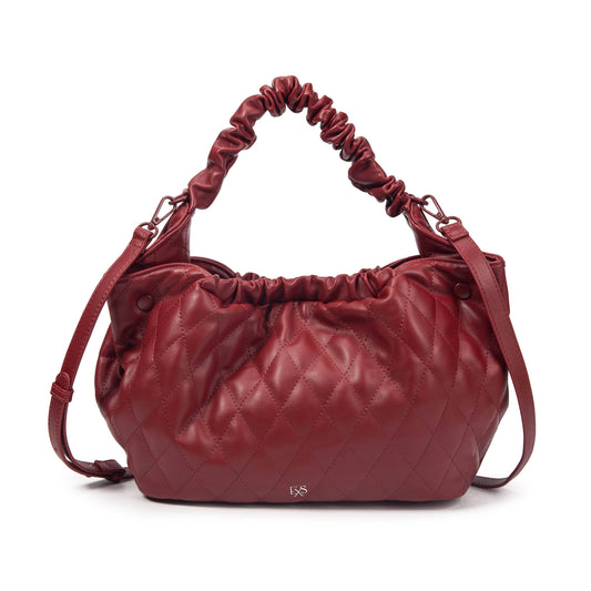 Bolso tote de cuero vegano Carin rojo oscuro