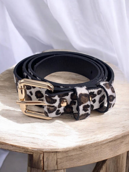Cinturón leopardo CT04: Marrón