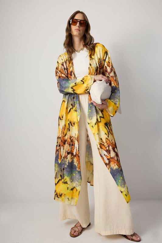 KIMONO ESTAMPADO DE DOBLE PECHO: Estampado