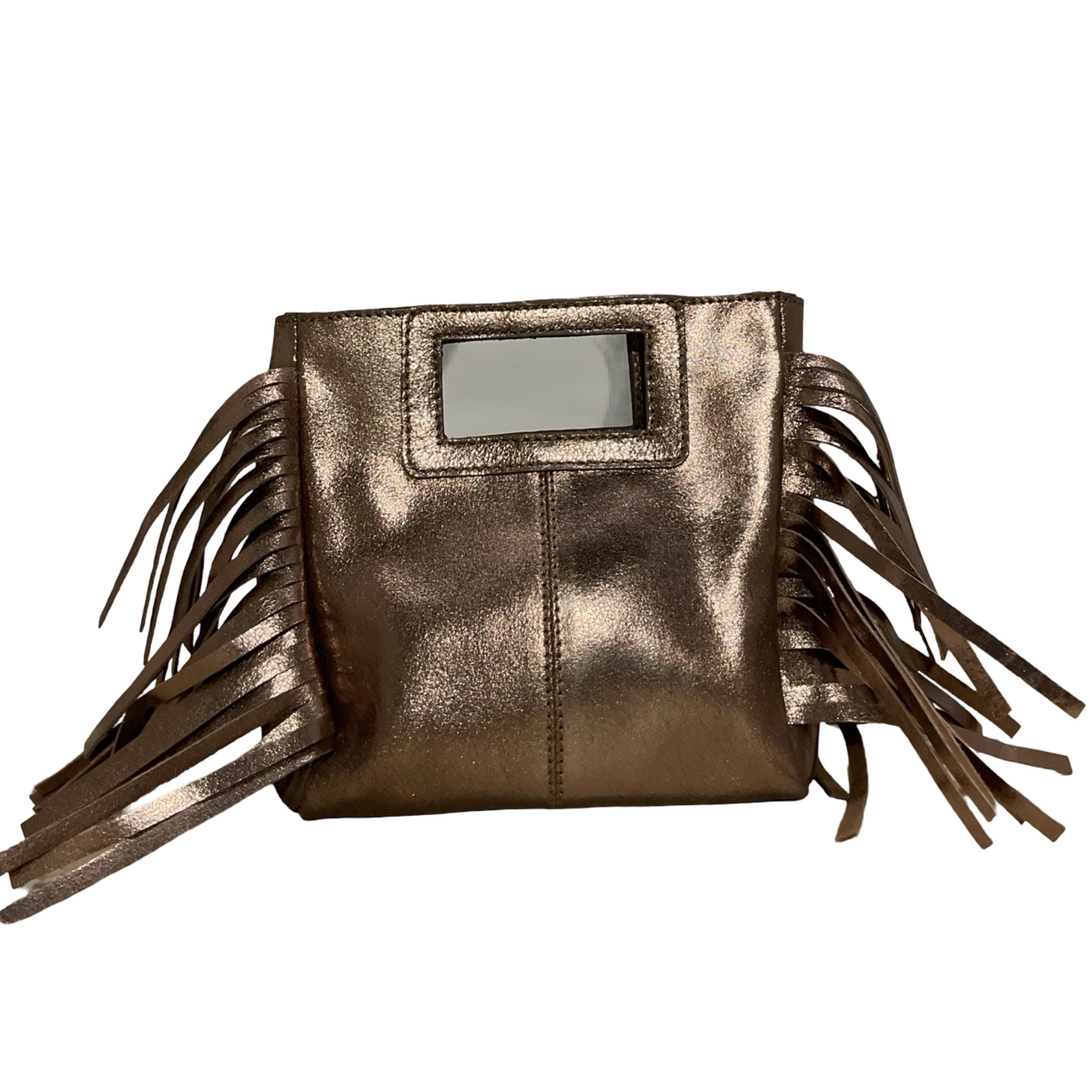 Bolso de Cuero Metálico Marion PLATA
